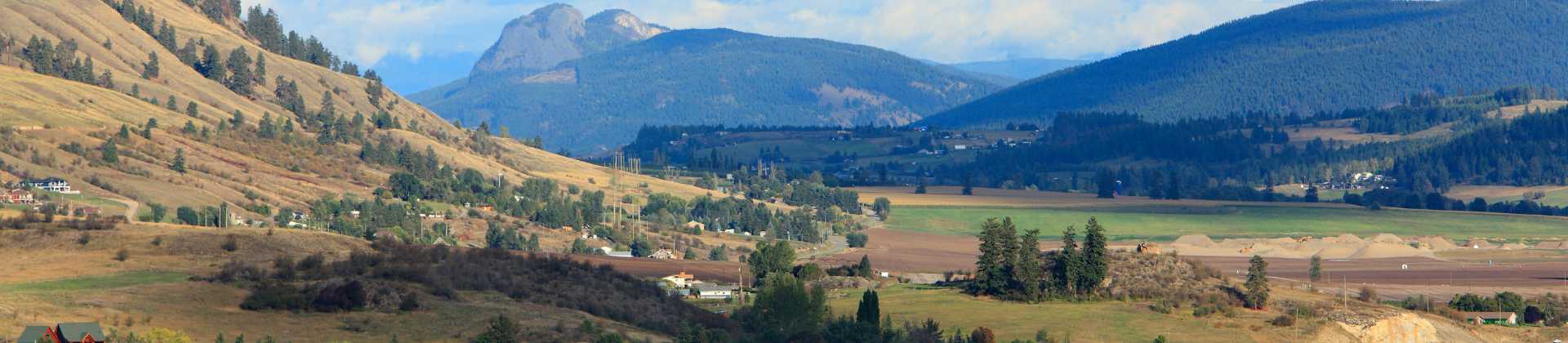 View of the valley and monashee mountains