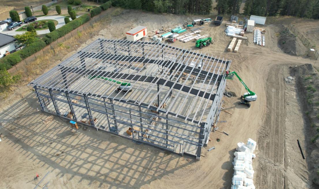 aerial view of the VSAR building under construction