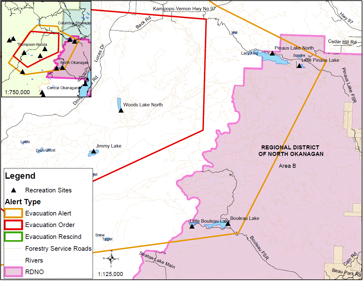Map of Evacuation Order and Alert area
